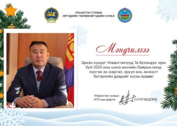 Улаангом сумын ИТХ-ын даргын мэндчилгээ