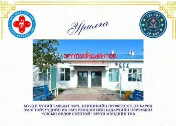 ГАВЬЯАТ ЭМЧ Р.БАДАРЧИЙН НЭРЭМЖИТ ТЭС СУМЫН ЭРҮҮЛ МЭНДИЙН ТӨВ